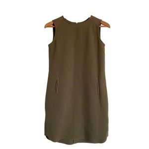 Massimo Dutti Mini Dress Leather Shoulders